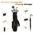 GYMAX Lightweight Golf Stand Bag – 8-Way Top & Rain Hood
