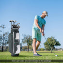 GYMAX Golf Trolley Bag, Lightweight Golf Cart Bag with 14 Way Dividers, 7 Zippered Pockets, Shoulder Strap, Rain Hood, Portable Golf Club Carry Bag (Grey，34 x 29 x 90 cm)