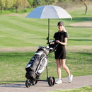 GYMAX Folding 3-Wheel Golf Trolley – Black