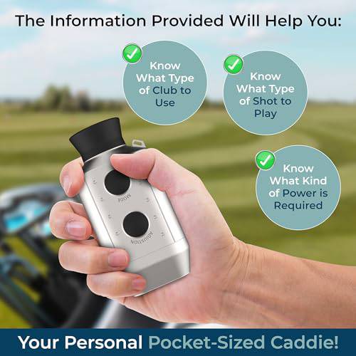 Golf Range Finder up to 1000 Yards | Distance Measuring Device for Yardage Shot Scope | Pocket Size with Magnifying Lens & No Need to Recharge | Rangefinder by Happy Golfer™