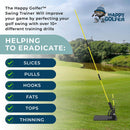 Happy Golfer - Golf Swing Alignment Trainer – Swing Plate & Stick Set