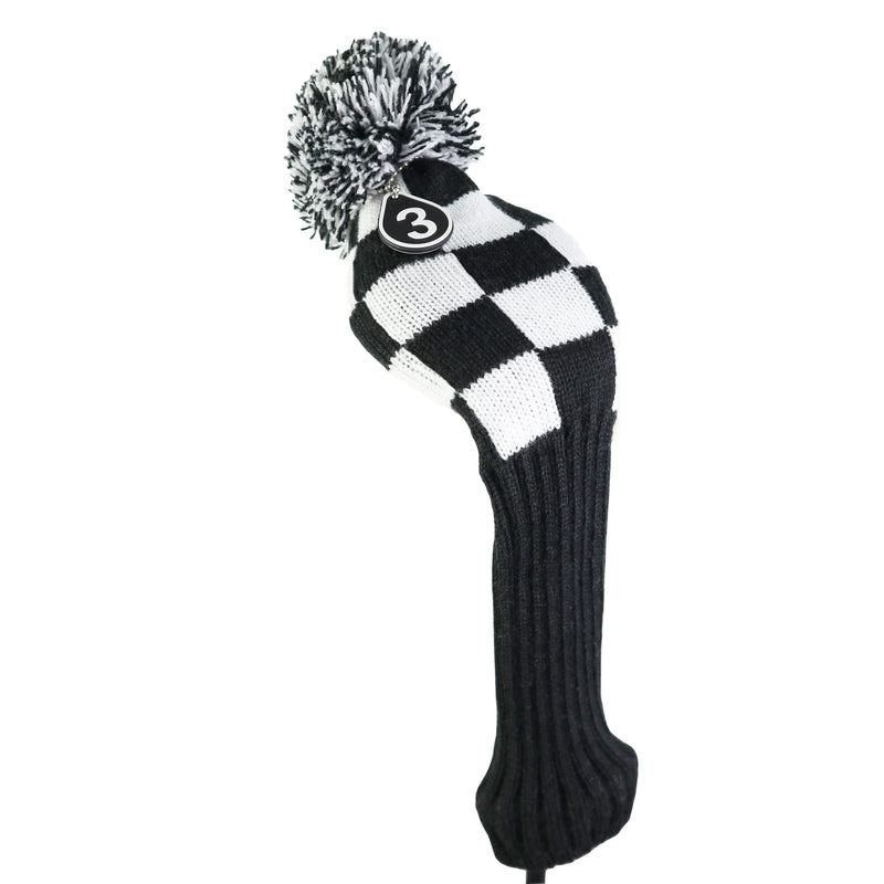 Hauni Stripes Knitted Golf Club Head Covers 3 Piece Set 1 3 5 Driver and Fairway HeadCovers Fits 460cc Drivers…