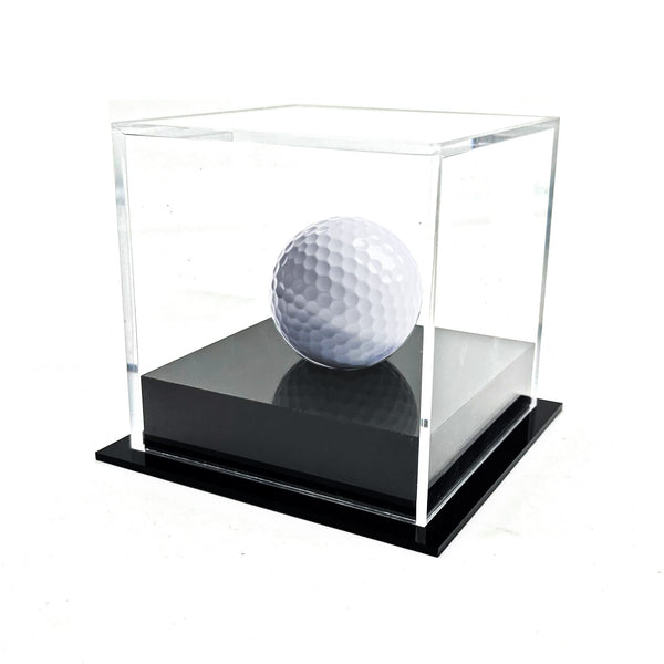 HH-GOLF Clear Acrylic Golf Ball Display Case, Golf Ball Showcase for hole in one ball, Transparent Souvenir gift presentation Box,3.4X3.4X3.5 Inch