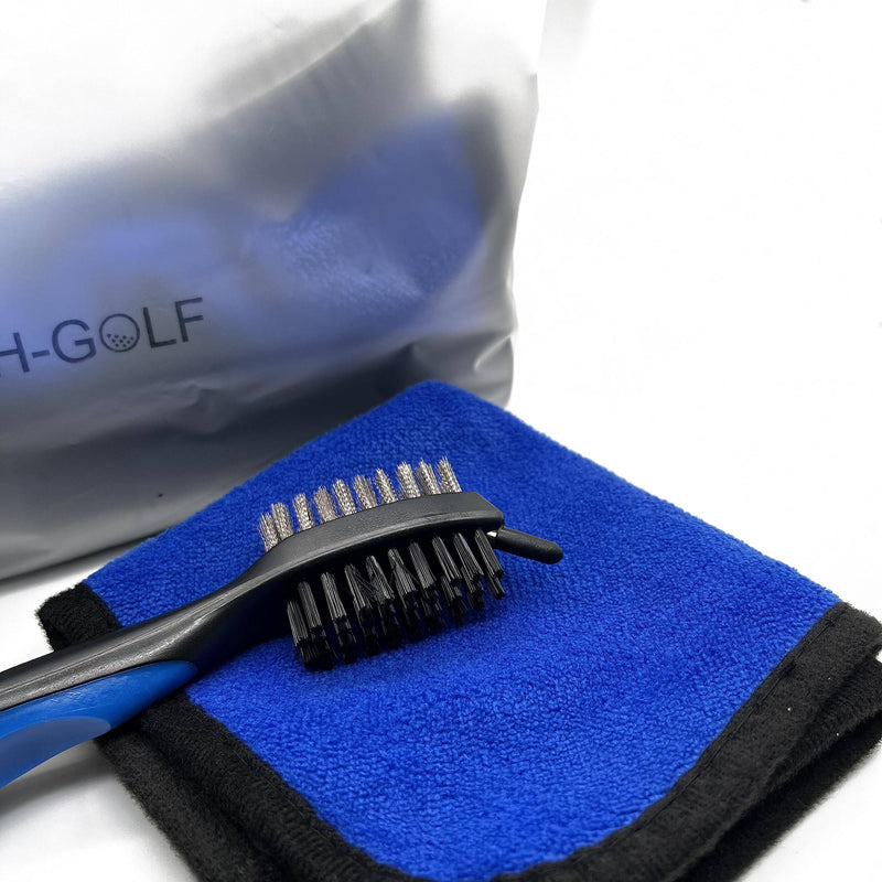 HH-GOLF Golf Club Cleaning Kit, Golf Club Cleaning Brush With Water Spray Bottle & Microfiber towel, Golf Club Groove Cleaner