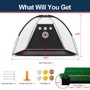 Himal Outdoors Golf Net,Golf Net Backyard Driving,Golf Driving Range,Golf Swing Net,Heavy Duty Golf Practice Net,Golf Practice Hitting Net,Quick Setup Golf Net with Carry Bag (Black)