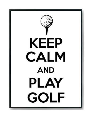 Hippowarehouse Keep Calm and Play Golf Printed Poster A4 Wall Art Design Classroom Room Gym Office Décor