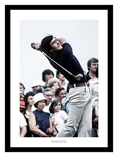 Framed Seve Ballesteros 1976 British Open Golf Photo Memorabilia