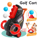 HYAKIDS Golf Set for Kids, Outdoor Garden Games Toy Golf Clubs Suitcase with 6 Balls, 3 Golf Clubs, 2 Practice Holes, Indoor Sports Toys for Toddlers Boys Girls