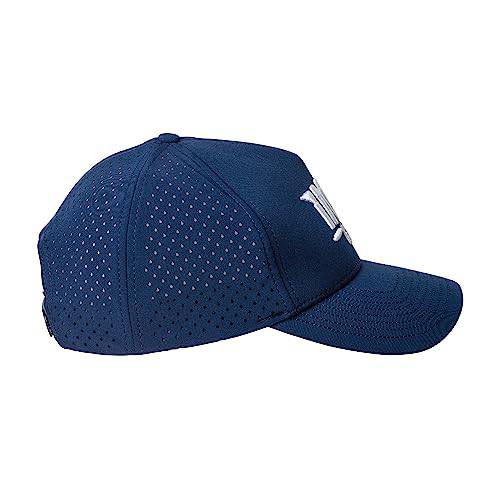 INZO Golf Birdie Blitz Golf Cap Hat with Laser Perforated Side & Rear Breathable Mesh Panels (Navy)