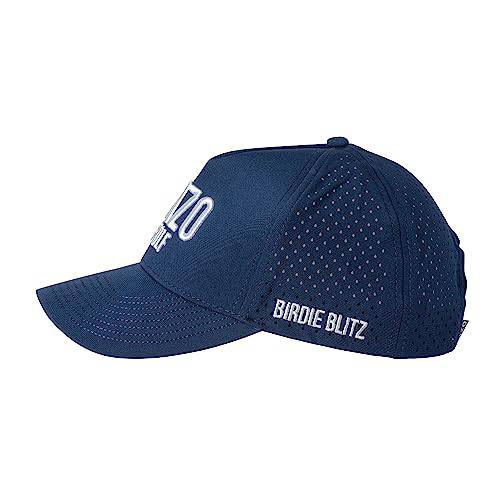 INZO Golf Birdie Blitz Golf Cap Hat with Laser Perforated Side & Rear Breathable Mesh Panels (Navy)