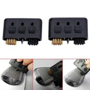 IRYNA Golf Club Brush, 3 in 1 Golf Brush Groove Cleaner Plastic Club Kit Tool, Golf Club Groove Cleaner, 3 Hole Copper Brush Golf Accessories for Men(2 Pack)