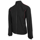Island Green Women's Golf Zip Through Waterproof Windproof Breathable Golf Rain Jacket Coat, Black/Raspberry/Marine