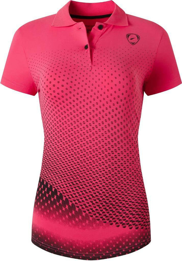 jeansian Women's Sports Breathable Short Sleeve Polo T-Shirts Tee SWT251 Rosered