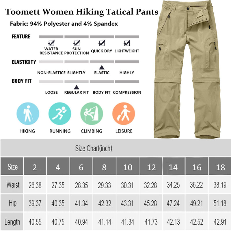 Jessie Kidden Walking Trousers Women Cargo Pants Waterproof Summer Lightweight Quick Dry Convertible Stretch Outdoor Casual UPF 50 Running Cycling Zip Off Capri