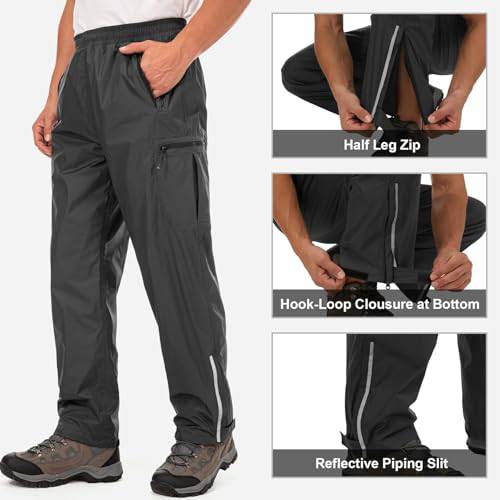 Jessie Kidden Women's Rain Trousers Waterproof Hiking Trousers Windproof Lightweight Over Pants Outdoor for Golf Fishing Cycling