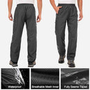 Jessie Kidden Women's Rain Trousers Waterproof Hiking Trousers Windproof Lightweight Over Pants Outdoor for Golf, Black