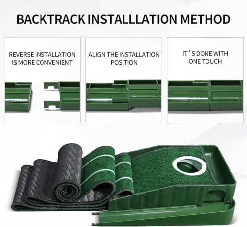 JIMITOP Putting Green Indoor Set,Long Putting Mat with Auto Ball Return,Suit for Men Gift Home Office