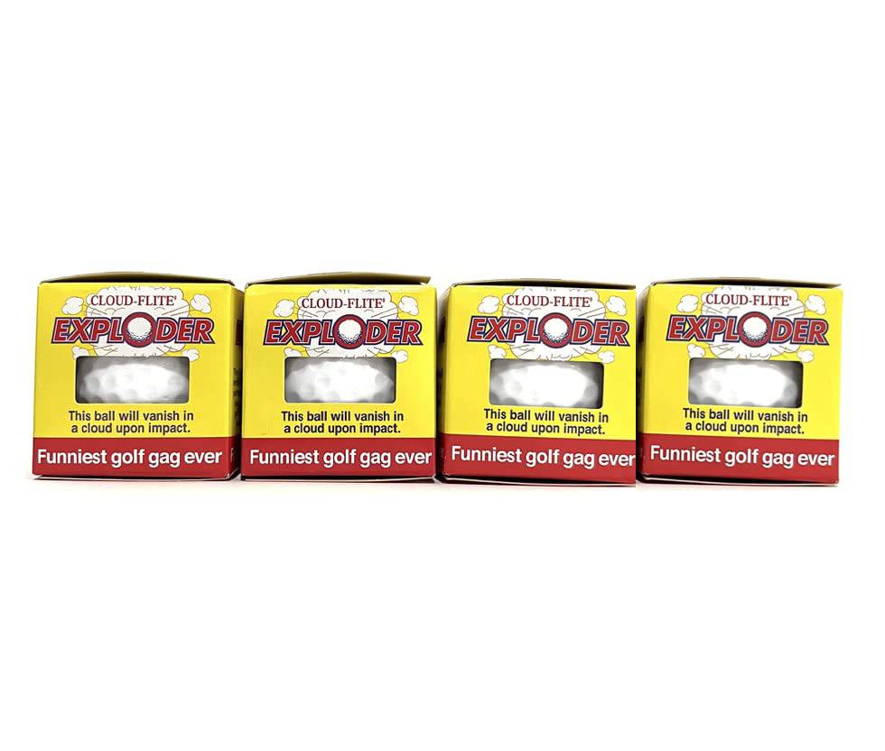 Exploder Golf Balls Exploding Golf Balls (Sleeve of 4) - Prank Golf Balls That Explode Int ...