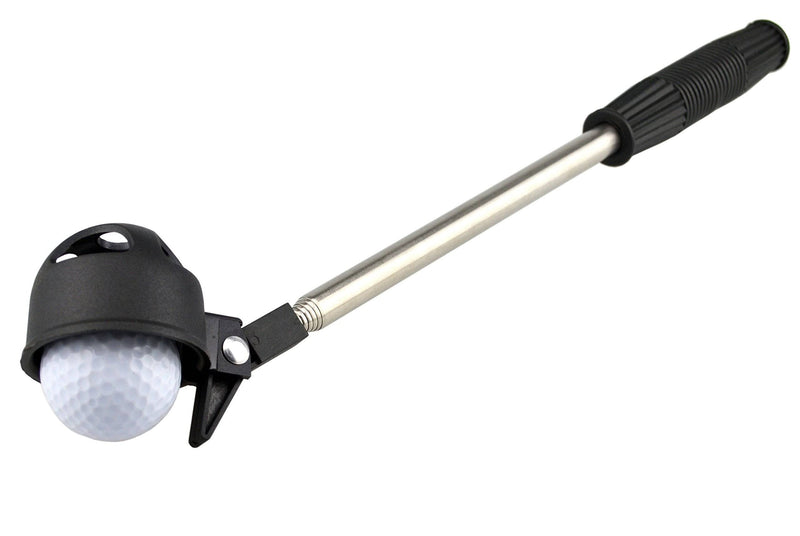 Juliyeh Unisex Golf Ball Retriever Pick Up Steel, Black, 14cm 1cm