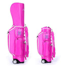 JUNZ Golf Trolley Bag with Wheels,Golf Cart Bag for Women,Lightweight Golf Club Carrying Bag,5-Way Divider,Pink