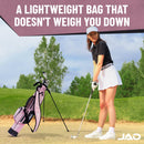 Sunday Golf Bag – Lightweight Carry Bag with Stand, Pink
