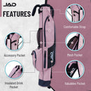 Sunday Golf Bag – Lightweight Carry Bag with Stand, Pink
