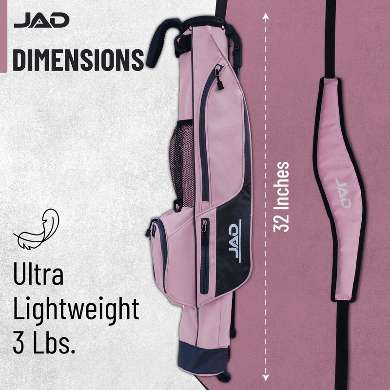 Sunday Golf Bag – Lightweight Carry Bag with Stand, Pink Golf Gift