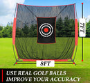 Golf Practice Hitting Nets for Backyard Driving Indoor Use Heavy Duty Practice Golf Driving Nets for Backyard Premium Portable Golf Impact Nets Cages with Frame and Net for Men