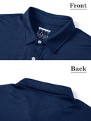 KEFITEVD Golf Polo Shirt for Men Quick Dry Short Sleeve Sports Top Lightweight Outdoor Polo Shirt,Dark Blue