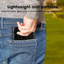 KOFULL Golf Scorecard Holder Popular Leather Golf Scorecard and Yardage Book Holder Pocketbook Tracking Card Holder free send 2PCS golf score cards (black)