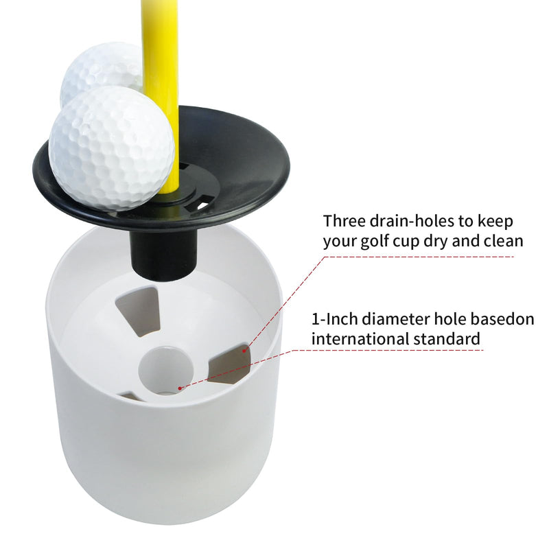 KOFULL Putting Green Flags, Golf Flagstick, 3ft Golf Flag Hole Cup Set, Dual-Layer 420D Nylon, Double Sided Number Printing, Portable 2-Section Design, Gifts for Golfer