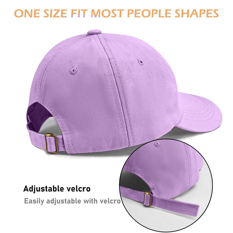 Kordear Womens Baseball Cap - Butterfly Pattern Ladies Baseball Cap Adjustable 100% Cotton Peak Cap Golf Hat Outdoor Caps for Women UK Purple