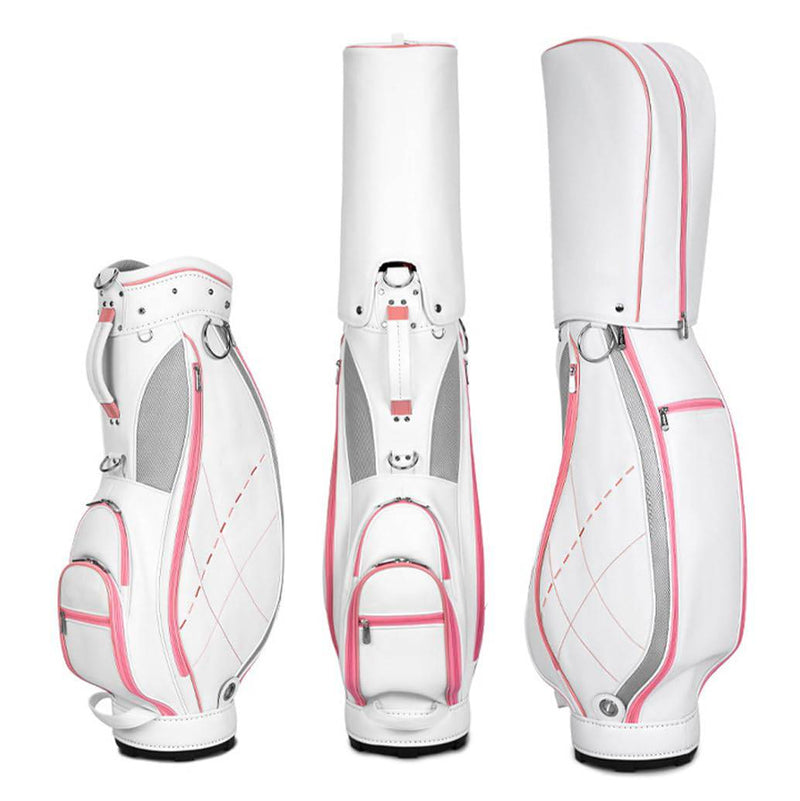 LANGWEI Golf Bags for Women, Portable Lightweight Stand Bag, White Waterproof Sports Cart Club Airbag Golf Accessories for Golf Course