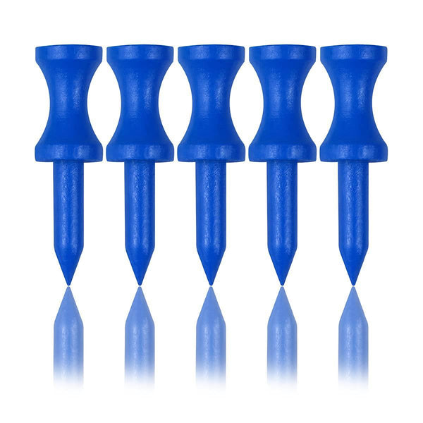 LIKOSO Bamboo Golf Tees Blue 38MM Pack of 100 Non Plastic Castle Tees Biodegradable Sustainable