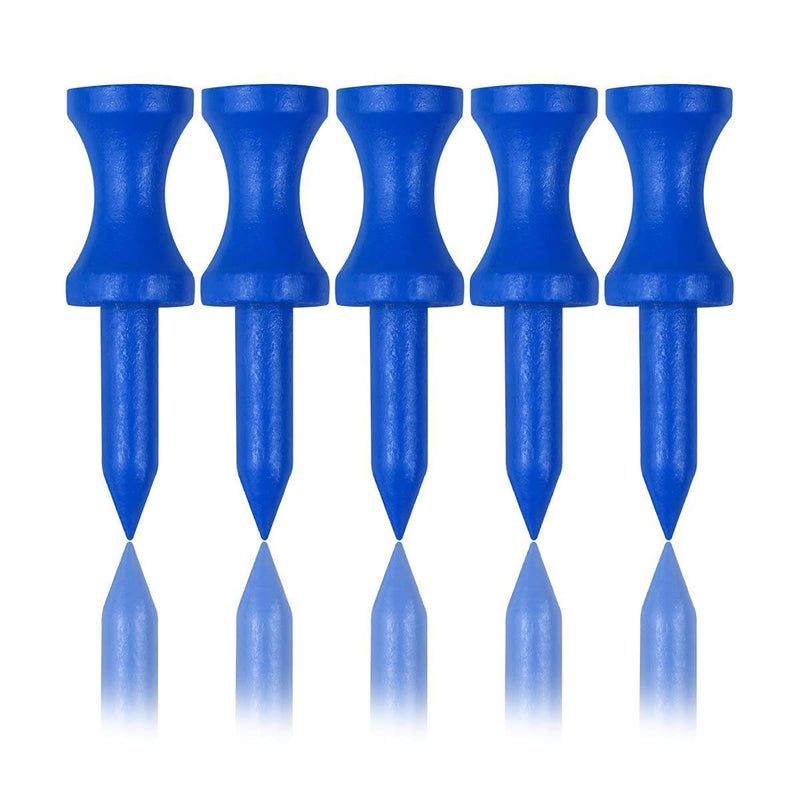 LIKOSO Bamboo Golf Tees Blue 38MM Pack of 100 Non Plastic Castle Tees Biodegradable Sustainable