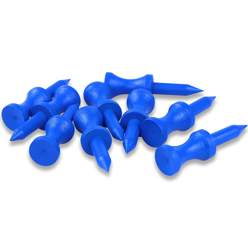 LIKOSO Bamboo Golf Tees Blue 38MM Pack of 100 Non Plastic Castle Tees Biodegradable Sustainable