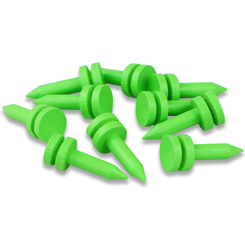 LIKOSO Bamboo Golf Tees Green 25MM Pack of 100 Non Plastic Castle Tees Biodegradable Sustainable