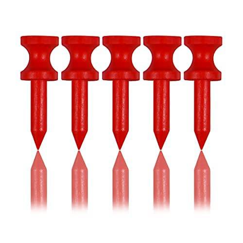 LIKOSO Bamboo Golf Tees Red 32MM Pack of 100 Non Plastic Castle Tees Biodegradable Sustainable