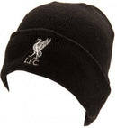Liverpool FC Black Knitted Cuff Hat – Official Crest