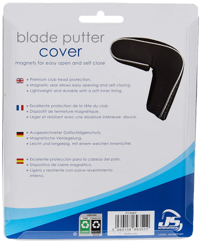 Longridge Golf Magnetix Blade Putter Cover Club Head Protector, Black