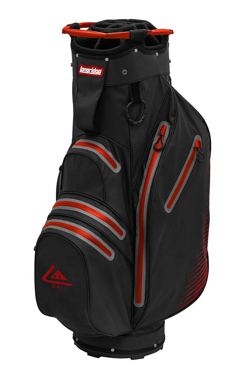 Longridge Waterproof Golf Cart Bag,Black/Red