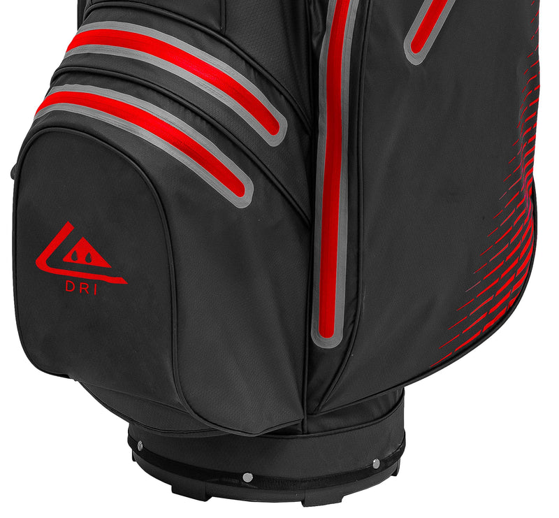 Longridge Waterproof Golf Cart Bag,Black/Red