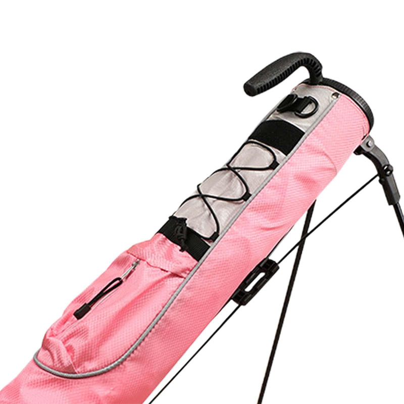 LOVIVER Golf Club Carry Bag Golf Stand Carry Bag Waterproof with Bracket Training Case Golf Stand Bag Golf Bag for Men Women Golf Accessories, pink