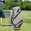 LOVIVER Golf Travel Bag Golf Club Bag PU Leather Zippered Pockets Golf Cart Bag Golf Bag for Golf Supplies Driving Range Golfer Gift, White