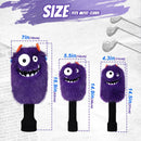 LZFAN Golf Club Covers for Woods and Drivers Funny Driver Headcover Animal Golf Club Head Covers Golf Gifts for Men Women Plush (Monsters for Driver)