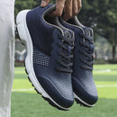 LZQpearl Men’s Four-Season Waterproof Golf Shoes – Blue - Spiked