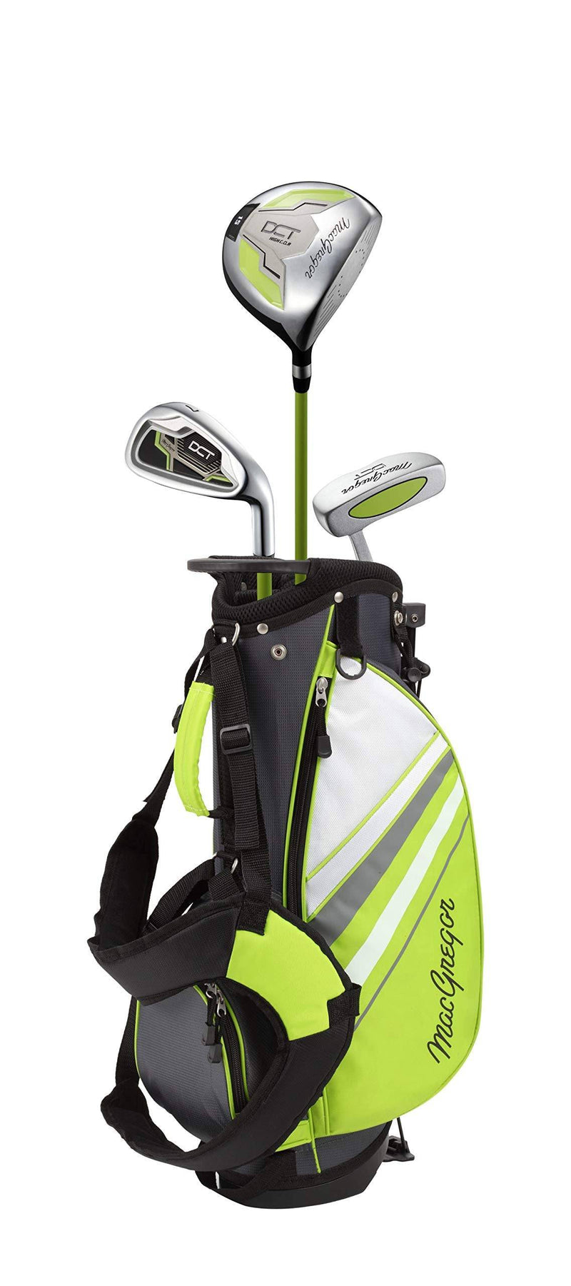 MACGREGOR Boys DCT3000 Junior Kids Childrens Package Set with Golf Club Carry Bag, Lime/Grey, Unisex Right Hand 3-5 Years, Lime / Grey, Lime / Grey