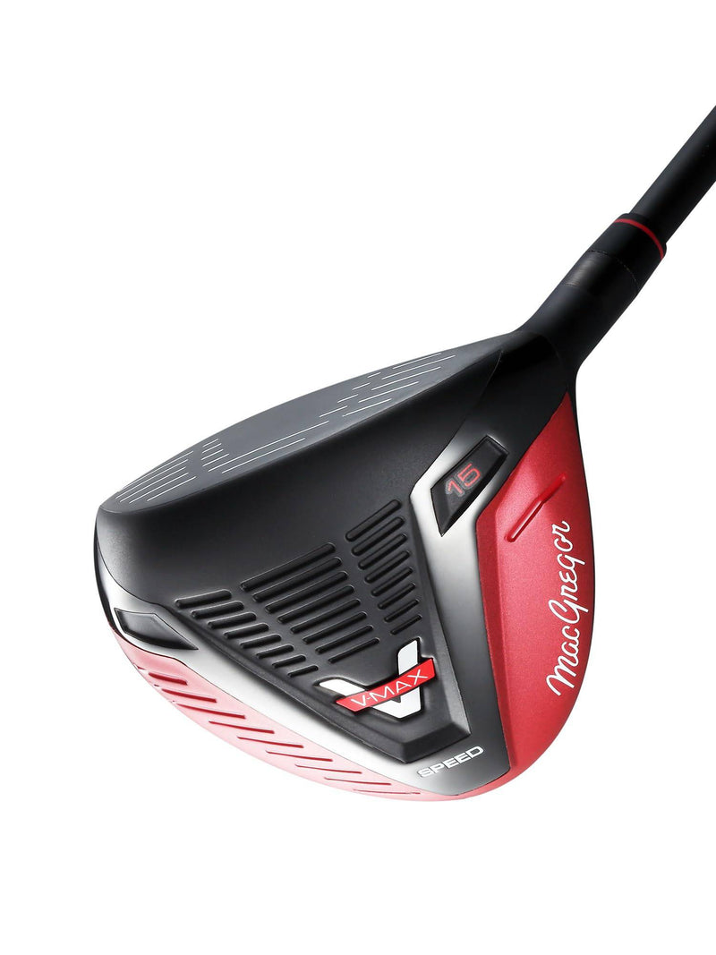 MacGregor V-Max Speed Lightweight Fairway Regular Flex Golf Club, 18 or 15 Degree Lofts, Mens Right Hand, Red