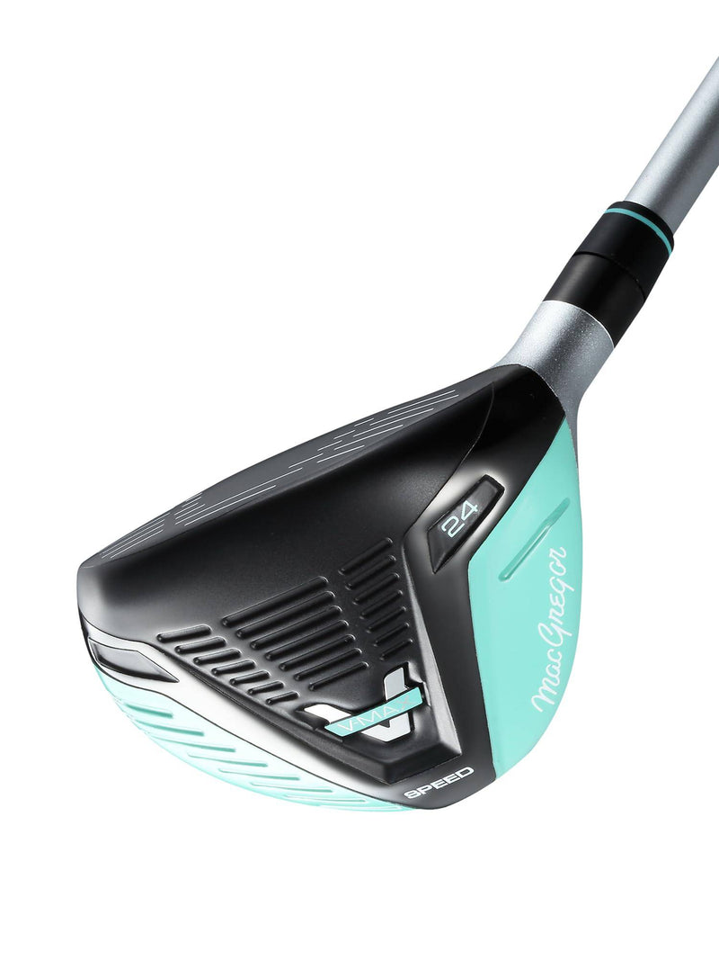 MacGregor V-Max Speed Lightweight Hybrid Golf Club Regular Flex, 24, 27 and 30 Degree Lofts, Ladies Right Hand, Turquoise