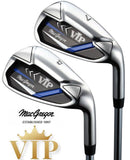 MacGregor VIP Men’s Graphite Golf Set with Cart Bag – Navy/Red